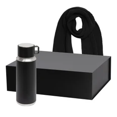 Набор подарочный Portobello: термос Oslo, шарф Forges, черный фото