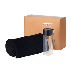 Набор подарочный Portobello Terso Fado: плед, термобутылка, синий фото