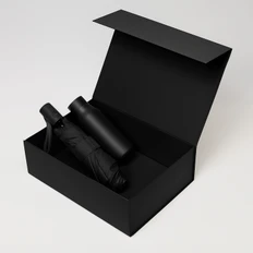 Набор подарочный Portobello: зонт складной Atlanta, термобутылка вакуумная Sevilla, черный фото