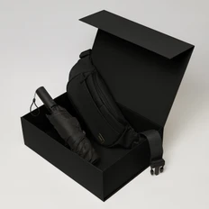 Набор подарочный Portobello: зонт складной Filton, поясная сумка Boston, черный фото