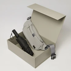 Набор подарочный Portobello: зонт складной Filton, поясная сумка Boston, серый фото