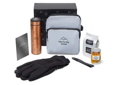 Набор подарочный Re:m. Step: термос, перчатки, сумка, брелок-ремувка с карабином, манго, чай, оранжевый фото