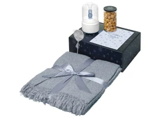 Набор подарочный Re:Snug с пледом, увлажнителем и попкорном, серый фото