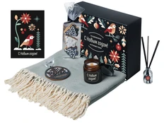 Набор подарочный Re:Still с пледом, свечой и диффузором, зеленый фото