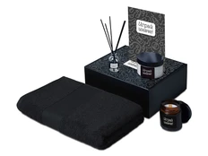 Набор подарочный Re:y. Care: полотенце, соль для ванны, диффузор, свеча, черный фото