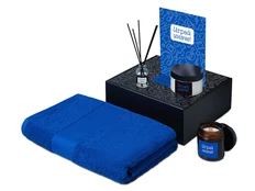Набор подарочный Re:y. Care: полотенце, соль для ванны, диффузор, свеча, синий фото