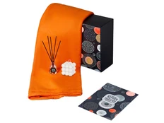 Набор подарочный Re:y. Cocoon: плед флисовый, свеча, диффузор, оранжевый фото