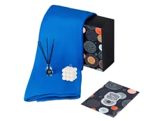 Набор подарочный Re:y. Cocoon: плед флисовый, свеча, диффузор, синий фото