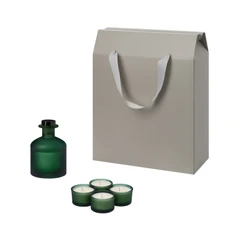 Набор подарочный Sento, Mizu: свечи, диффузор, зеленый / серый фото