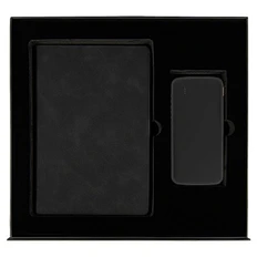 Набор подарочный Solution Prestige Duo: внешний аккумулятор 10000 mAh, ежедневник недатированный, черный фото