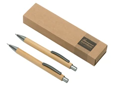 Набор подарочный Tender Bamboo: шариковая ручка, механический карандаш, бежевый фото