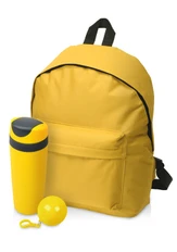 Набор подарочный Tetto: рюкзак, термокружка, дождевик, желтый фото