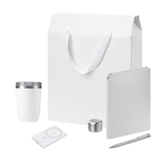  Набор подарочный Welcome Pack Premium: термокружка, колонка, ежедневник, ручка, зарядное устройство, белый фото