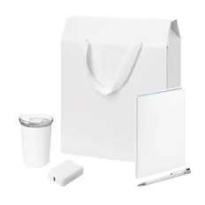 Набор подарочный Welcome Pack: внешний аккумулятор, термокружка, ежедневник, ручка, белый фото