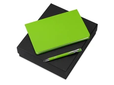 Набор подарочный Wispy Swan: ежедневник, ручка шариковая, салатовый фото