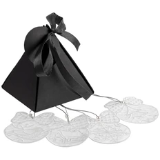 Набор подвесок «Зимние узоры»: 4 подвески, прозрачный / черный фото