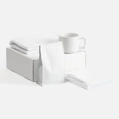 Набор Prizma Coffee: ежедневник недатированный, кофе, полотенце, кружка, ручка шариковая, белый фото