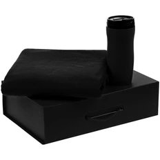 Набор Proforma: плед флисовый, термокружка, черный фото