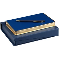 Набор Relax: ежедневник А5, ручка шариковая ручка шариковая Hotel Gold, синий фото