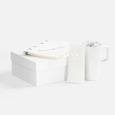 Набор Ringo Tea: ежедневник недатированный, кружка, ручка шариковая, чай черный, белый фото