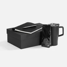 Набор Ringo Tea: ежедневник недатированный, кружка, ручка шариковая, чай черный, черный фото