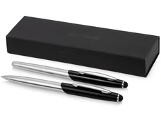 Набор ручек Lettertone Roma, серебристый / черный фото