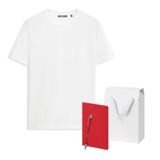 Набор с одеждой Kris: футболка, блокнот, ручка, XL, белый / красный фото