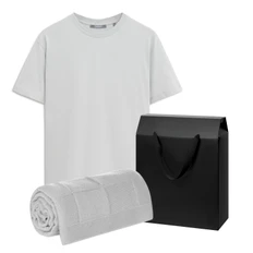 Набор с одеждой Kris: футболка, вязаный плед, XL, серый фото