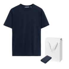 Набор с одеждой Kris: футболка, внешний аккумулятор, L, синий фото