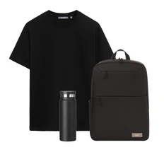Набор с одеждой Portobello Kris: футболка, рюкзак, термобутылка, 3XL, черный фото