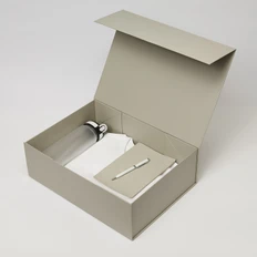 Набор с одеждой Portobello Rust Neo: футболка, бутылка для воды, блокнот, шариковая ручка, 3XL/4XL, серый / белый фото