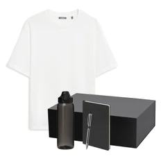 Набор с одеждой Portobello Rust Neo: футболка, бутылка для воды, ежедневник недатированный, шариковая ручка, XL/2XL, черный / белый фото