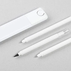 Набор «Select» 4 в 1: две ручки, вечный карандаш с ножом для писем, футляр, белый фото