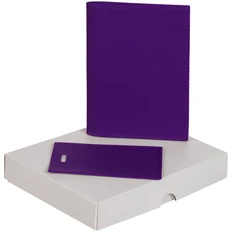 Набор Shall Mini: обложка на паспорт, чехол для пропуска, фиолетовый фото