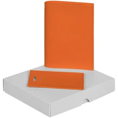 Набор Shall Mini: обложка на паспорт, чехол для пропуска, оранжевый фото