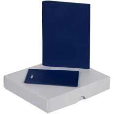 Набор Shall Mini: обложка на паспорт, чехол для пропуска, синий фото