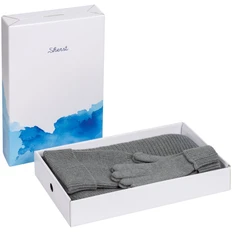 Набор Sherst Alpine: шарф, шапка, перчатки, серый фото