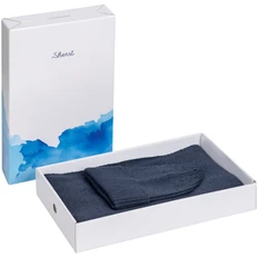 Набор Sherst Stout: шарф, шапка, синий меланж фото