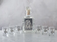 Набор со штофом «Металлурги», прозрачный / серебристый фото