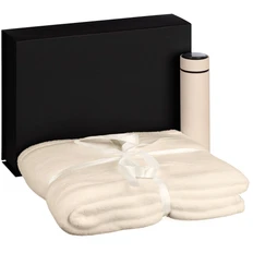 Набор Soft Embrace: плед Plush, термос с ситечком Percola, бежевый фото