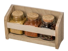 Набор специй и приправ Eat & Bite Delicio: сванская соль, специи для мяса и дичи, смесь перцев, подставка, крафт фото