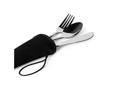 Набор столовых приборов Belver, серебристый / черный фото