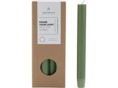 Набор столовых свечей матча, зеленый фото