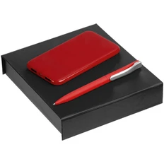 Набор малый Suite Energy: внешний аккумулятор 5000 mAh, ручка, красный фото