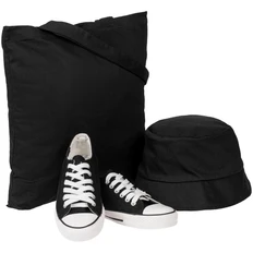 Набор Summertime: кеды, панама, шопер, черный фото