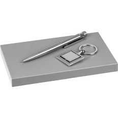 Набор Swivel: ручка шариковая, брелок, серый фото