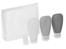 Набор силиконовых емкостей для путешествия Voyager On Air, серый / белый фото