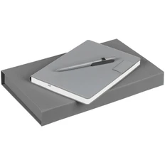 Набор Tact: ежедневник недатированный, ручка шариковая, серый фото