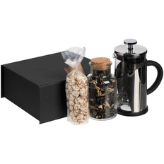 Набор Teacode: френч-пресс, чай, арахис в кунжуте, черный фото