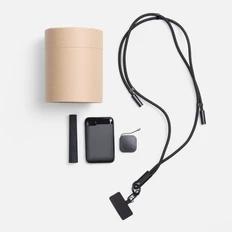 Набор TechTonic: внешний аккумулятор, трекер, кабель-ланьярд, фонарик аккумуляторный, черный фото